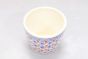 Khurja Pottery Indoor Pot Glass Shape Red and Blue Colour Medium Size 5 Inches