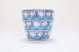 Khurja Pottery Indoor Pot Glass Shape Light Green Colour Medium Size 5 Inches