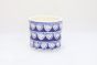 Khurja Pottery Indoor Pot Pipe Shape Navy Blue Colour Small Size 4 Inches