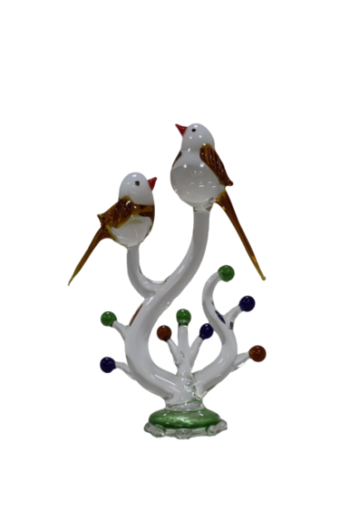 Glass Birds Set  Multicolour 