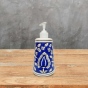 Soap Dispenser Ceramics Blue pottery

