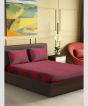 Bedspread Cotton Maroon Black Line 90X60