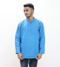 Cotton Short Kurta Full Sleeves (Sky Blue 44)